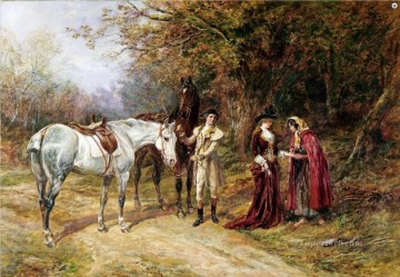 Heywood Hardy Painting - THE FORTUNE TELLER Heywood Hardy horse riding